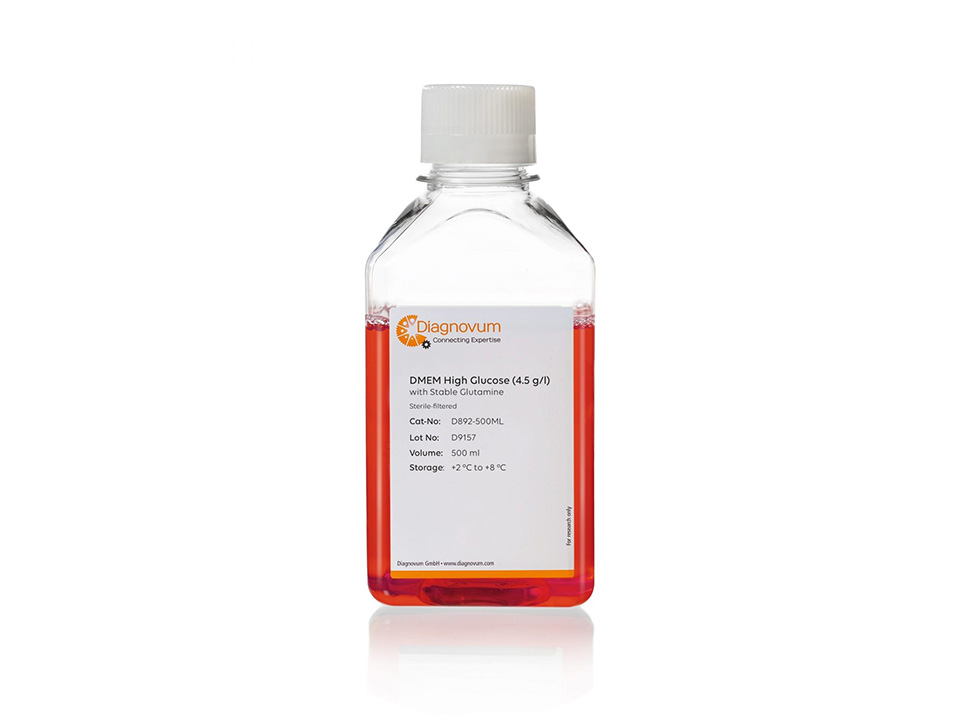 DMEM High Glucose (4.5 g/l), with Stable Glutamine / 500 ml