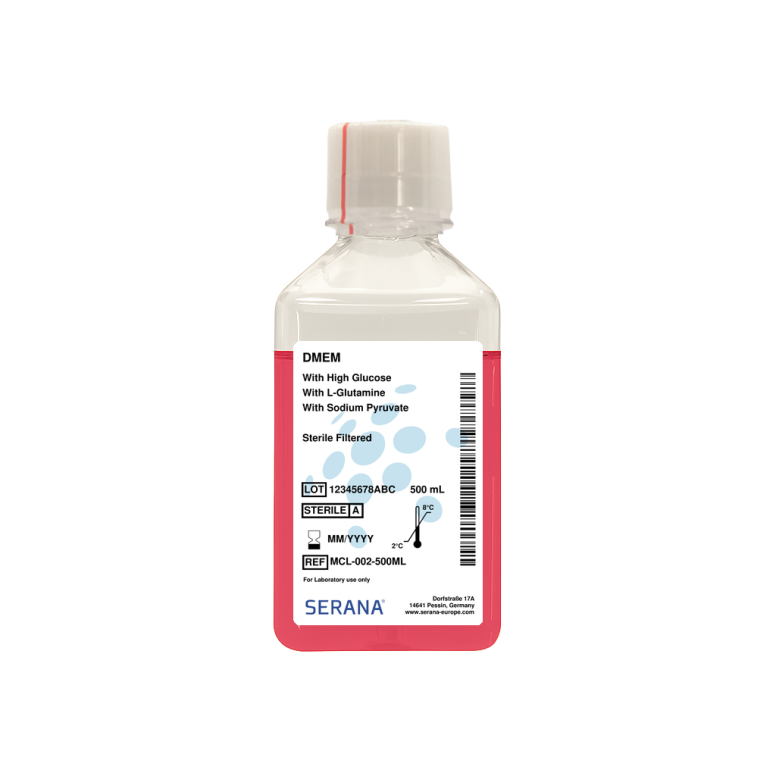 DMEM High Glucose (4.5 g/l), with L-Glutamine / 500 ml
