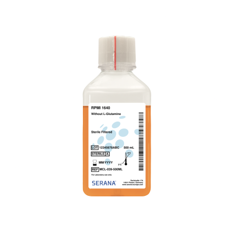 RPMI 1640, w/o L-Glutamine / 500 ml